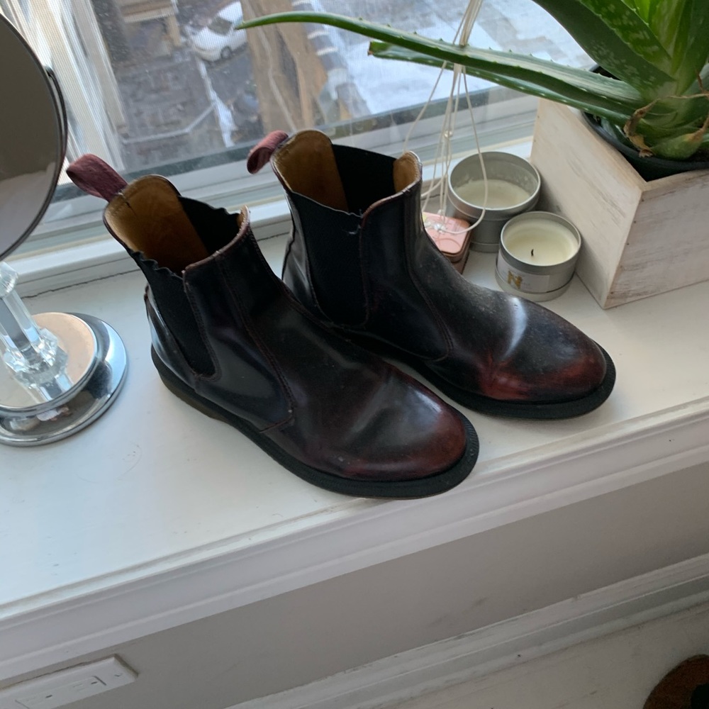 Cherry/Black Chelsea Doc Martens